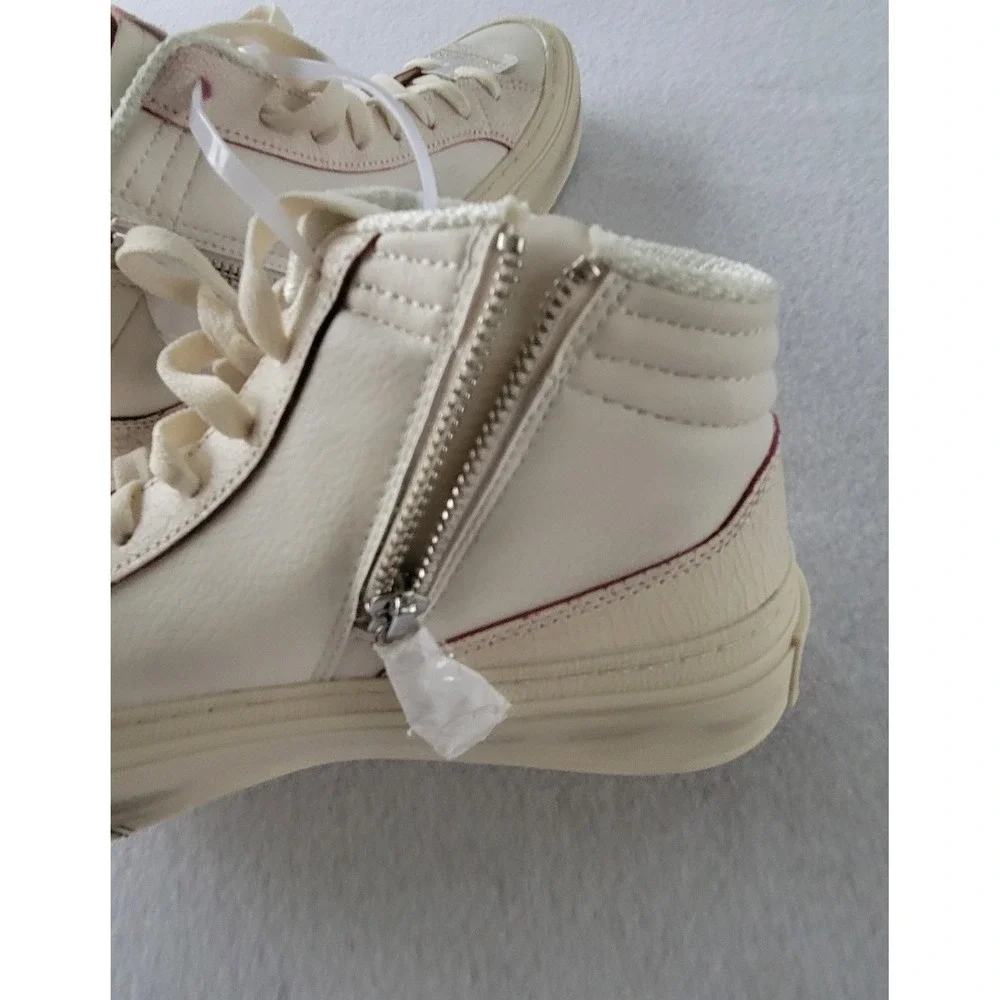 NEW SKECHERS COURT & CLASSIC SKX WHITE AND METALLIC PINK HIGH-TOP SNEAKERS Sz6.5